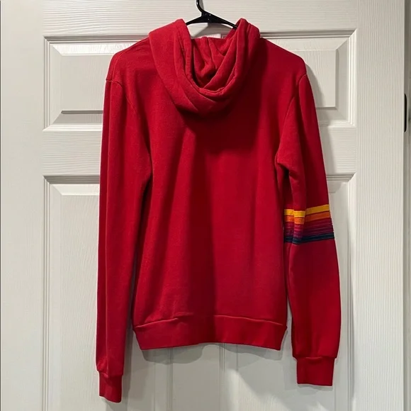 Aviator Nation Red Graphic Hoodie Sweater - Picture 6 of 8